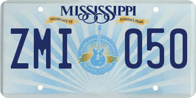 MS license plate ZMI050