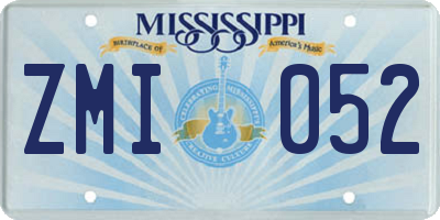MS license plate ZMI052