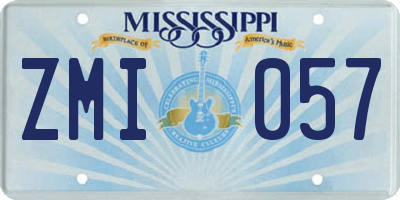 MS license plate ZMI057
