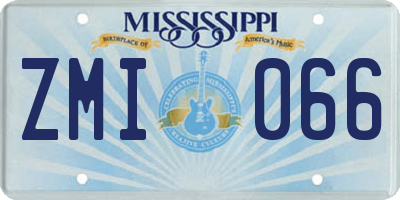 MS license plate ZMI066