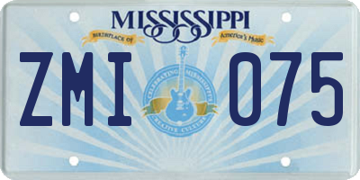 MS license plate ZMI075
