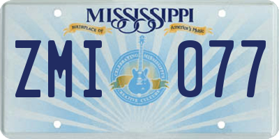 MS license plate ZMI077
