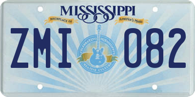 MS license plate ZMI082
