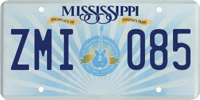 MS license plate ZMI085