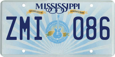 MS license plate ZMI086