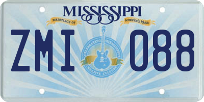 MS license plate ZMI088