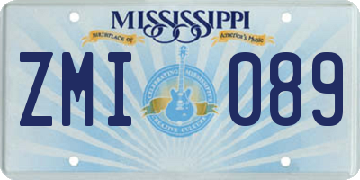 MS license plate ZMI089