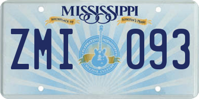 MS license plate ZMI093