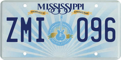 MS license plate ZMI096