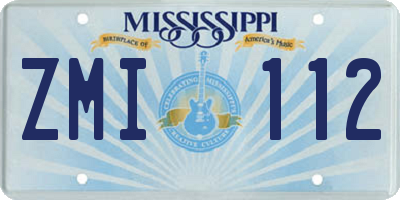 MS license plate ZMI112