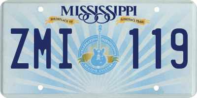 MS license plate ZMI119