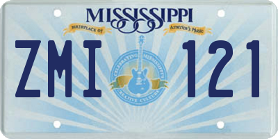 MS license plate ZMI121