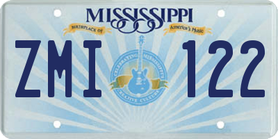 MS license plate ZMI122