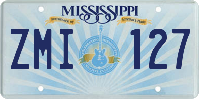 MS license plate ZMI127