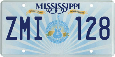 MS license plate ZMI128