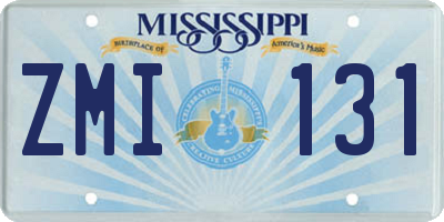 MS license plate ZMI131