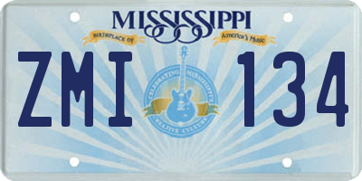 MS license plate ZMI134