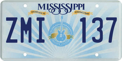 MS license plate ZMI137