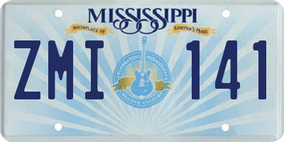 MS license plate ZMI141