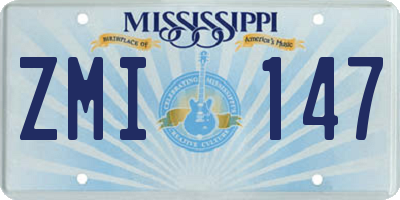 MS license plate ZMI147