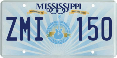MS license plate ZMI150