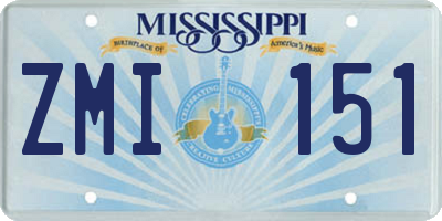 MS license plate ZMI151