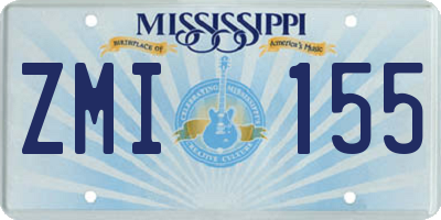 MS license plate ZMI155