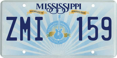 MS license plate ZMI159