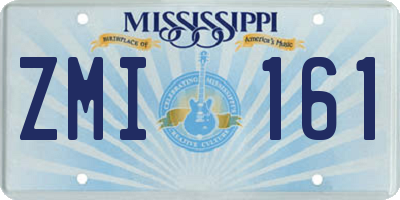 MS license plate ZMI161