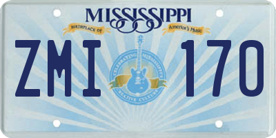 MS license plate ZMI170