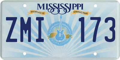 MS license plate ZMI173