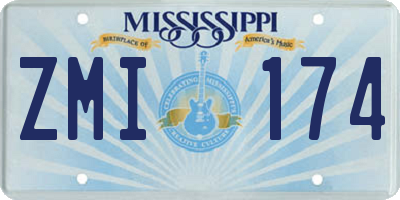 MS license plate ZMI174
