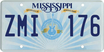 MS license plate ZMI176