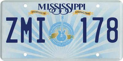 MS license plate ZMI178