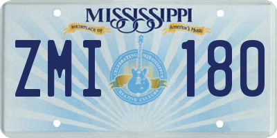 MS license plate ZMI180