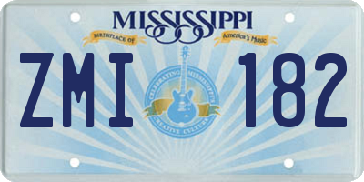 MS license plate ZMI182