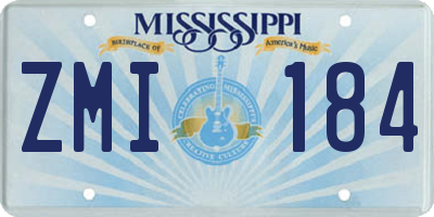 MS license plate ZMI184
