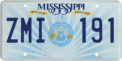 MS license plate ZMI191