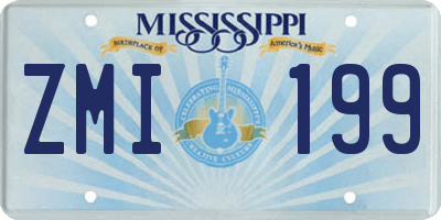 MS license plate ZMI199