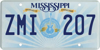 MS license plate ZMI207