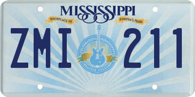 MS license plate ZMI211