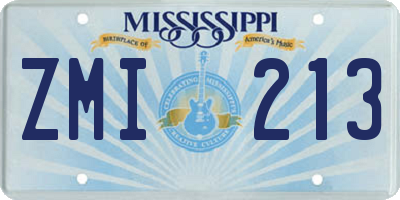 MS license plate ZMI213