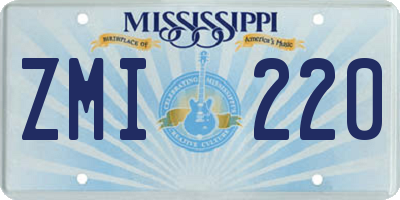 MS license plate ZMI220