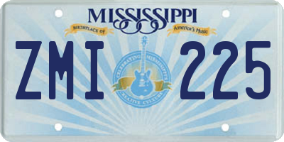 MS license plate ZMI225