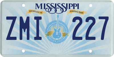 MS license plate ZMI227