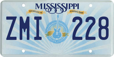 MS license plate ZMI228