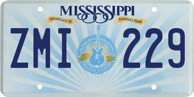 MS license plate ZMI229