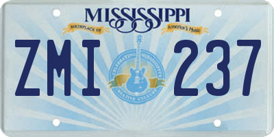 MS license plate ZMI237