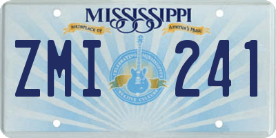 MS license plate ZMI241