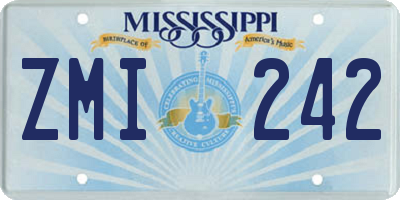 MS license plate ZMI242